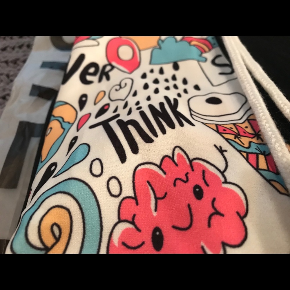 SHEIN Cartoon Panel Hoodie. Opposite Black Panel. - Picture 3 of 3